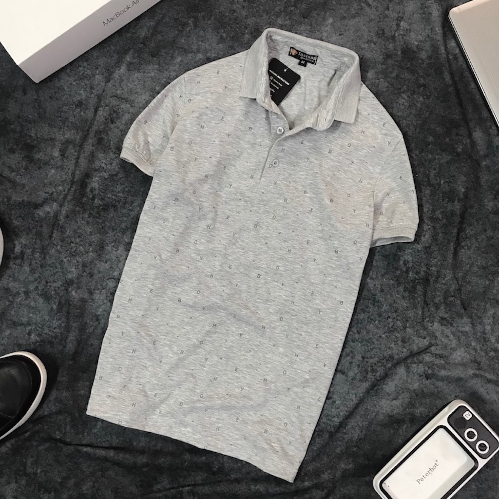 Áo thun nam cổ bẻ Hey Boy hoạ tiết chấm bi cao cấp AXK073 | BigBuy360 - bigbuy360.vn