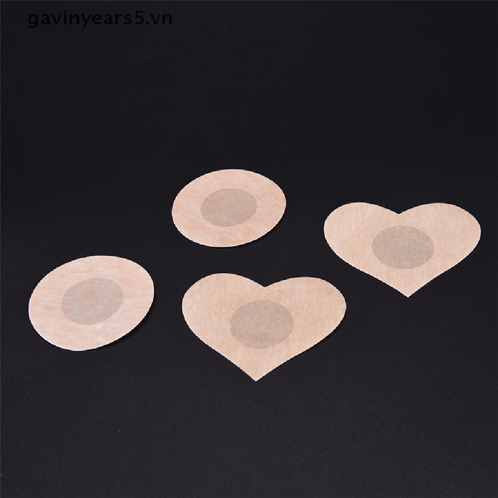 Set 10 miếng dán ngực hình tròn và trái tim độc đáo tiện lợi