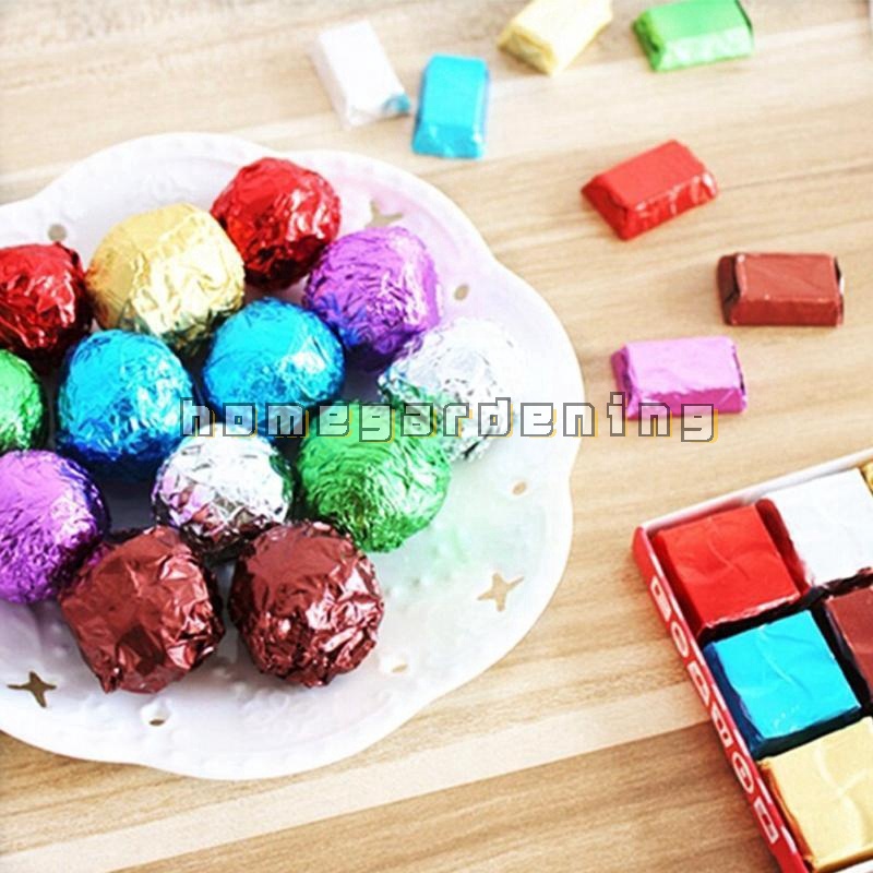 100 Tờ giấy gói kẹo sô cô la hình vuông tiện lợi