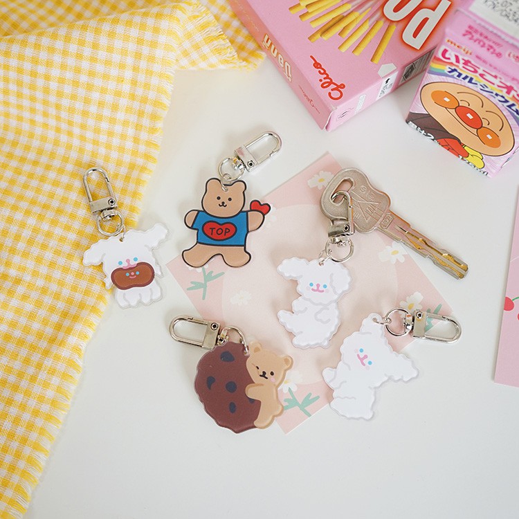 Móc Khóa Keychain Airpods Hình Cún Poodle Đáng Yêu