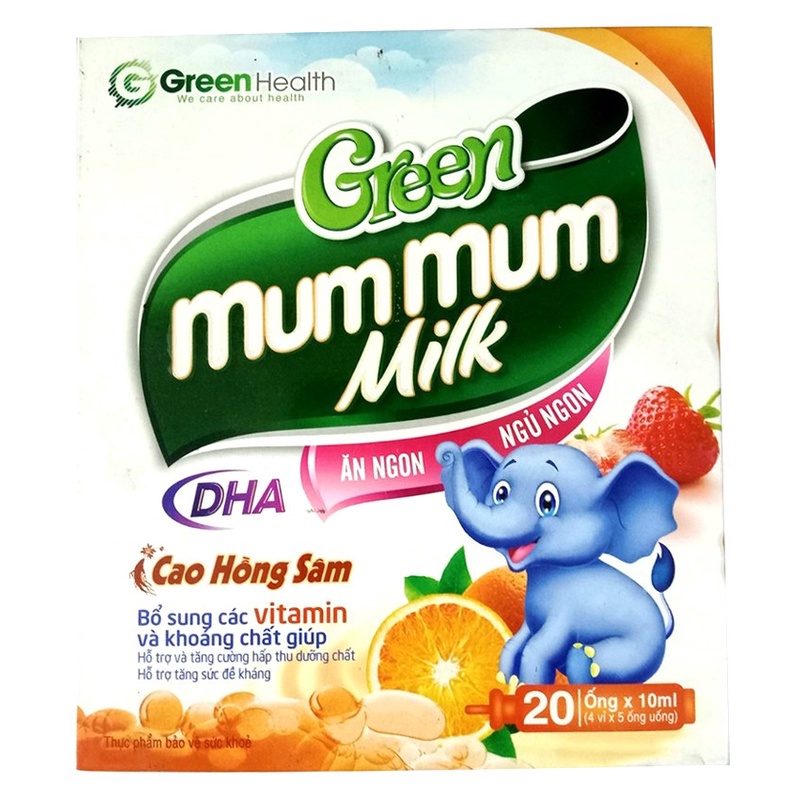 Green Mum Mum Milk - Kích thích ăn ngon, tăng cường sức đề kháng