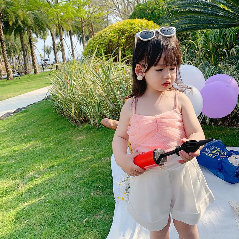 Áo Hai Dây Phối Lưới Màu Sắc Kẹo Ngọt Xinh Xắn Cho Bé Gái
