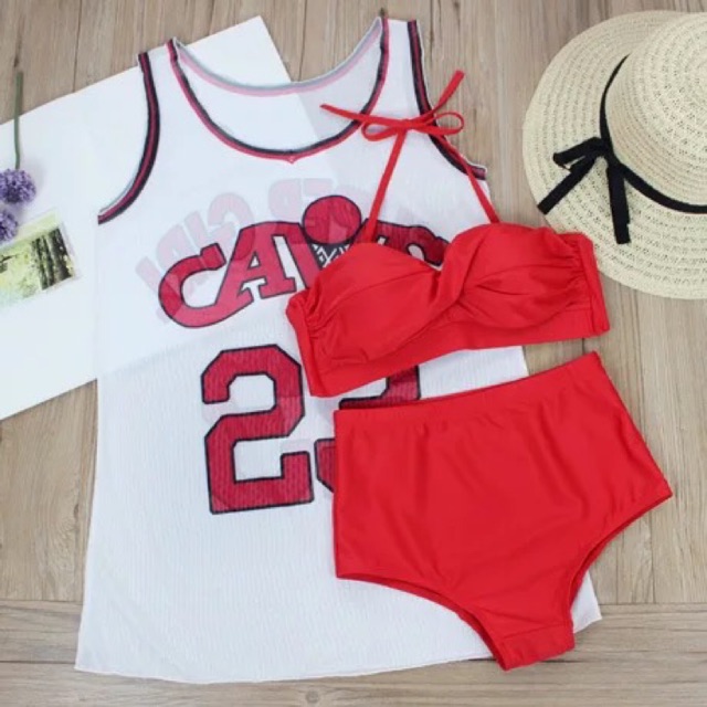 Set bikini + áo balo