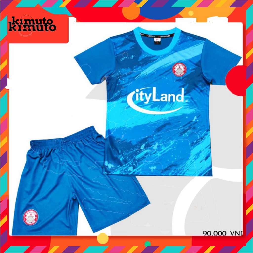 Áo bóng đá CLB HỒ chí minh xanh⚽đồ đá banh trẻ em CLB TP Hồ Chí Minh Xanh⚽ đồ bộ trẻ em Vải thun lạnh cao cấp