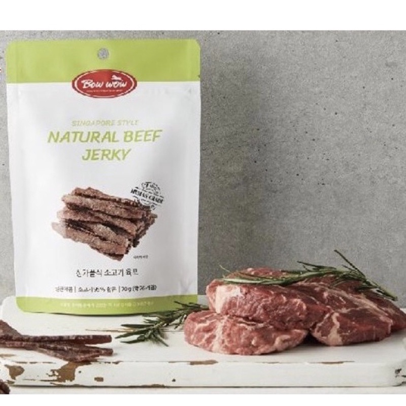 Thịt bò sấy -Natural Beef Jerky Bowwow 70gr (001327)