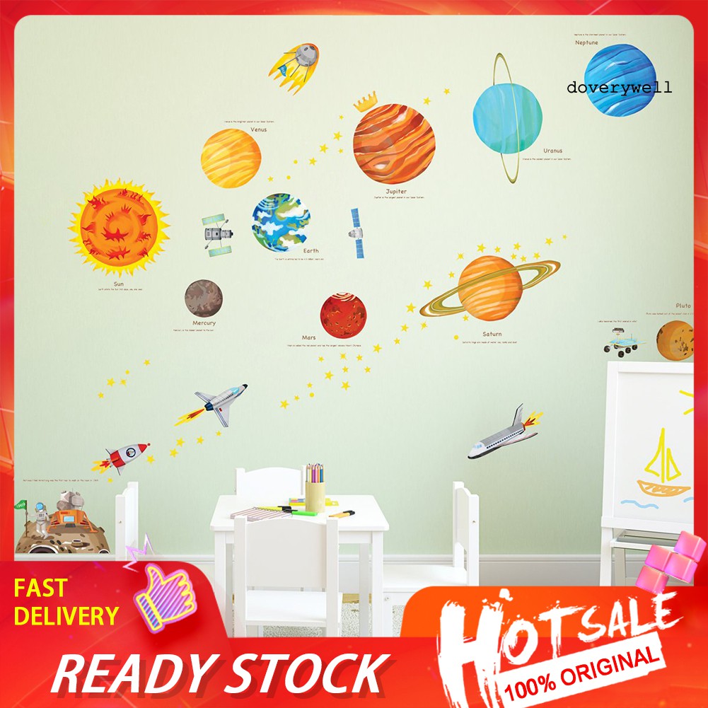 Miếng Dán Tường Trang Trí Hình Các Hành Tinh Độc Đáo