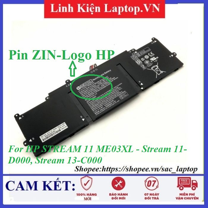 ⚡️Pin Laptop HP STREAM 11 ME03XL - Stream 11-D000, Stream 13-C000