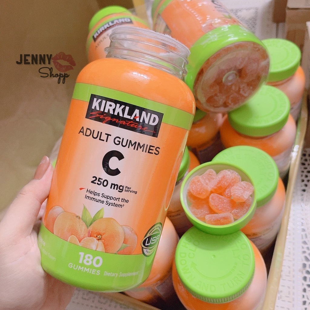 Kẹo Dẻo Bổ Sung Vitamin C Kirkland Adult Gummies C 250mg Hộp 180 Viên