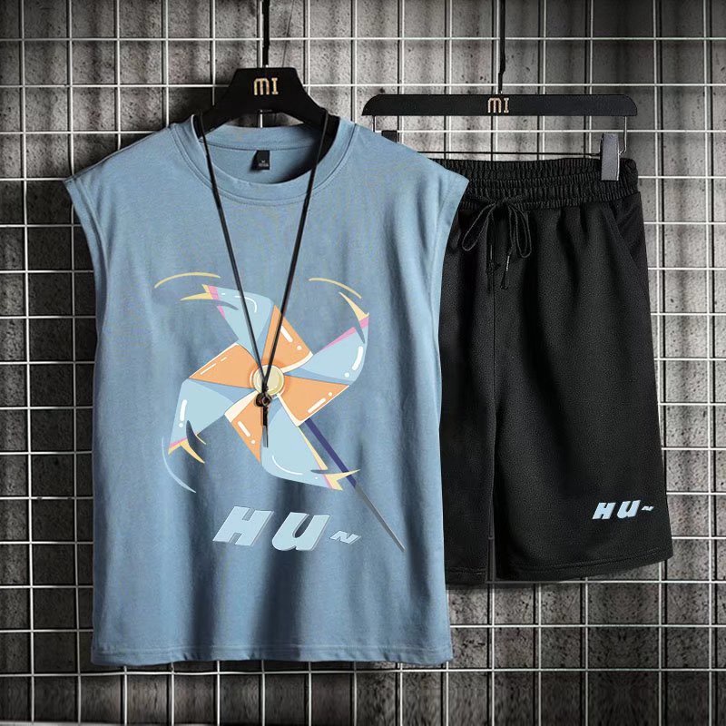 Set đồ thể thao sát nách phong cách Nhật Bản năng động cho nam M-8XL