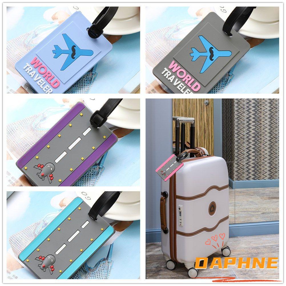 ♫DAPHNE♫ Suitcase Baggage Suitcase Label Portable ID Address Holder Luggage Tag Bag Accessories Baggage Boarding World Traveler Travel Supplies PVC