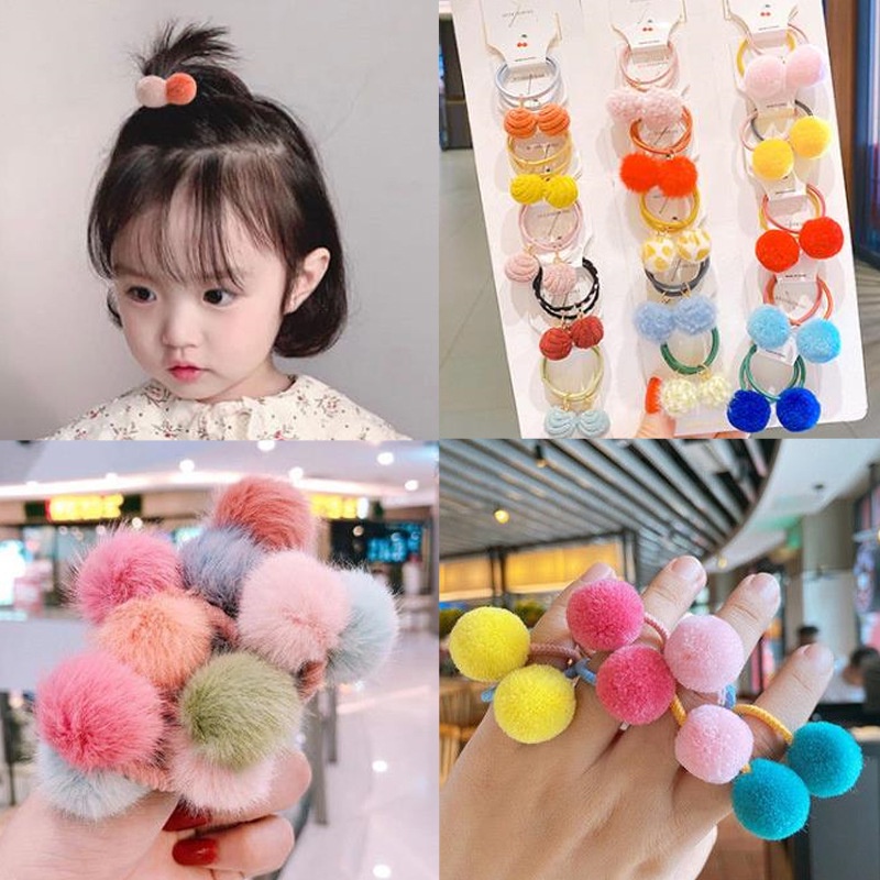 Sét Dây Cột Tóc Dây Buộc Tóc 10 Sợi Nhiều Kiểu Cute Cho Bé Gái Siêu Dễ Thương