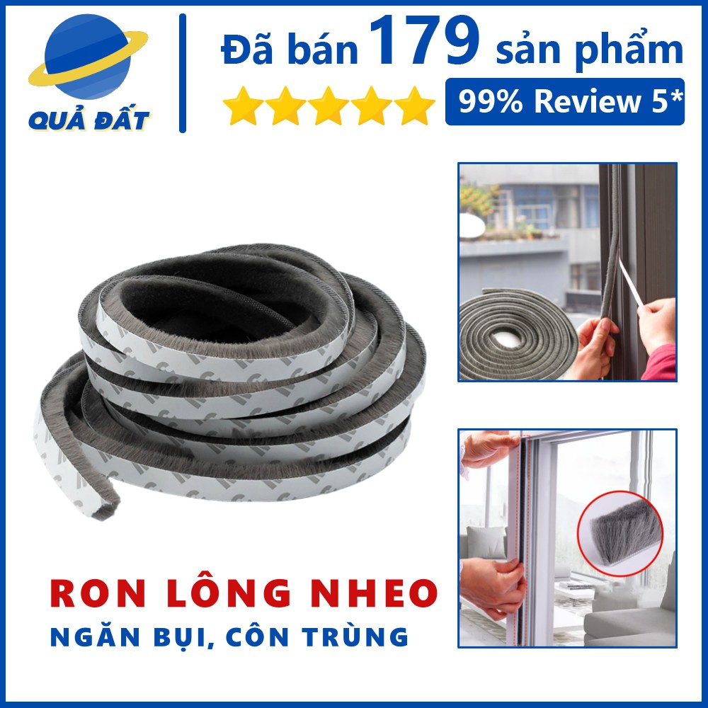 Ron Sợi Lông Nheo Dán Khe Hở Khung Cửa Ngăn Bụi Côn Trùng - Gioăng dán cửa sợi lông