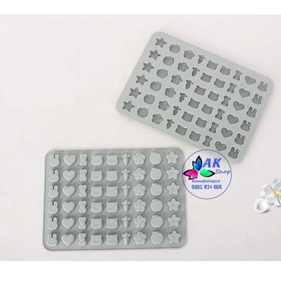 KHUÔN SILICONE KẸO DẺO - 54 THỎ - SAO