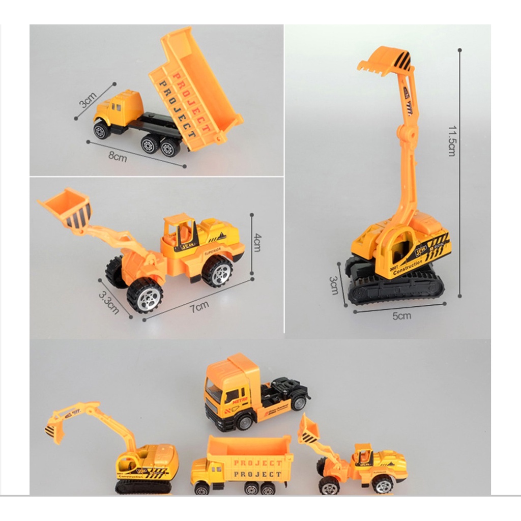 Mô hình xe đồ chơi đầu kéo vận chuyển xe con, vận chuyển máy bay quan sự, Chất liệu kim loại + nhựa ABS an toàn