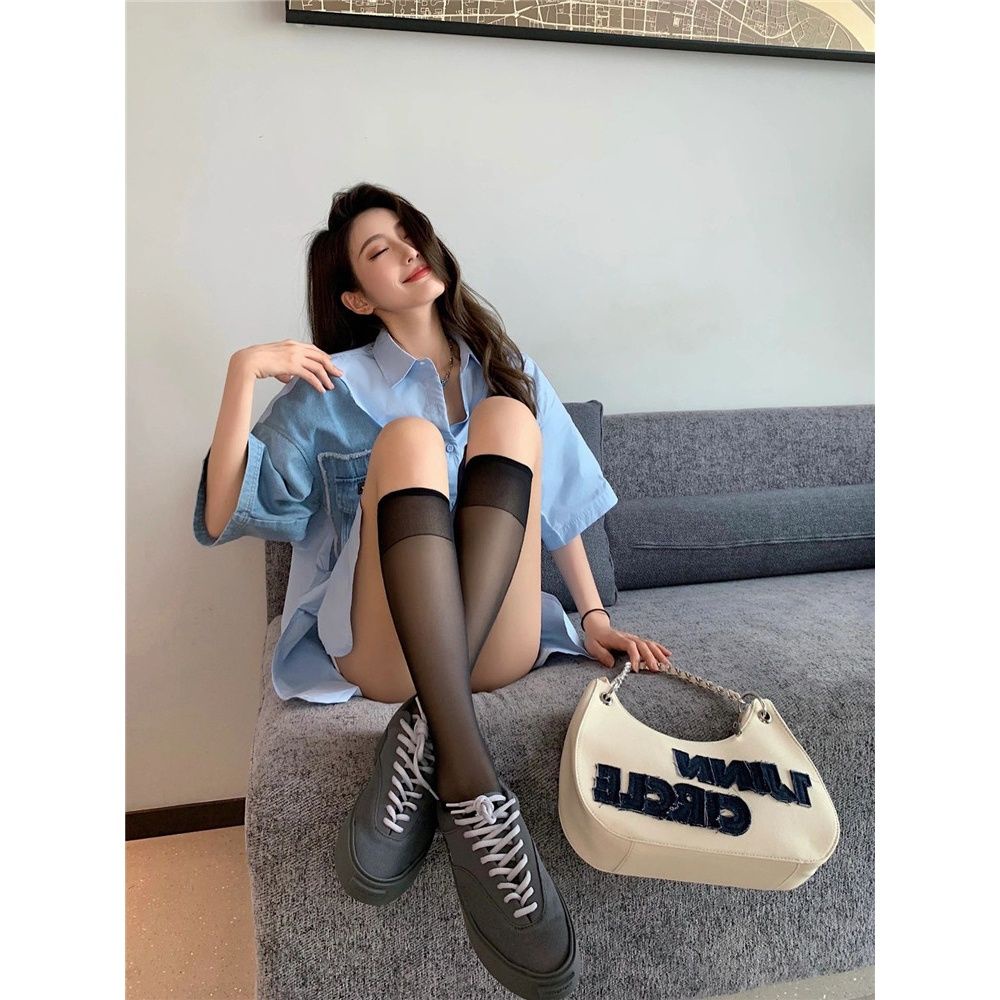 Áo Sơ Mi Denim Tay Lửng Dáng Rộng Phong Cách Retro Đường Phố Mỹ Cá Tính Cho Nam Nữ