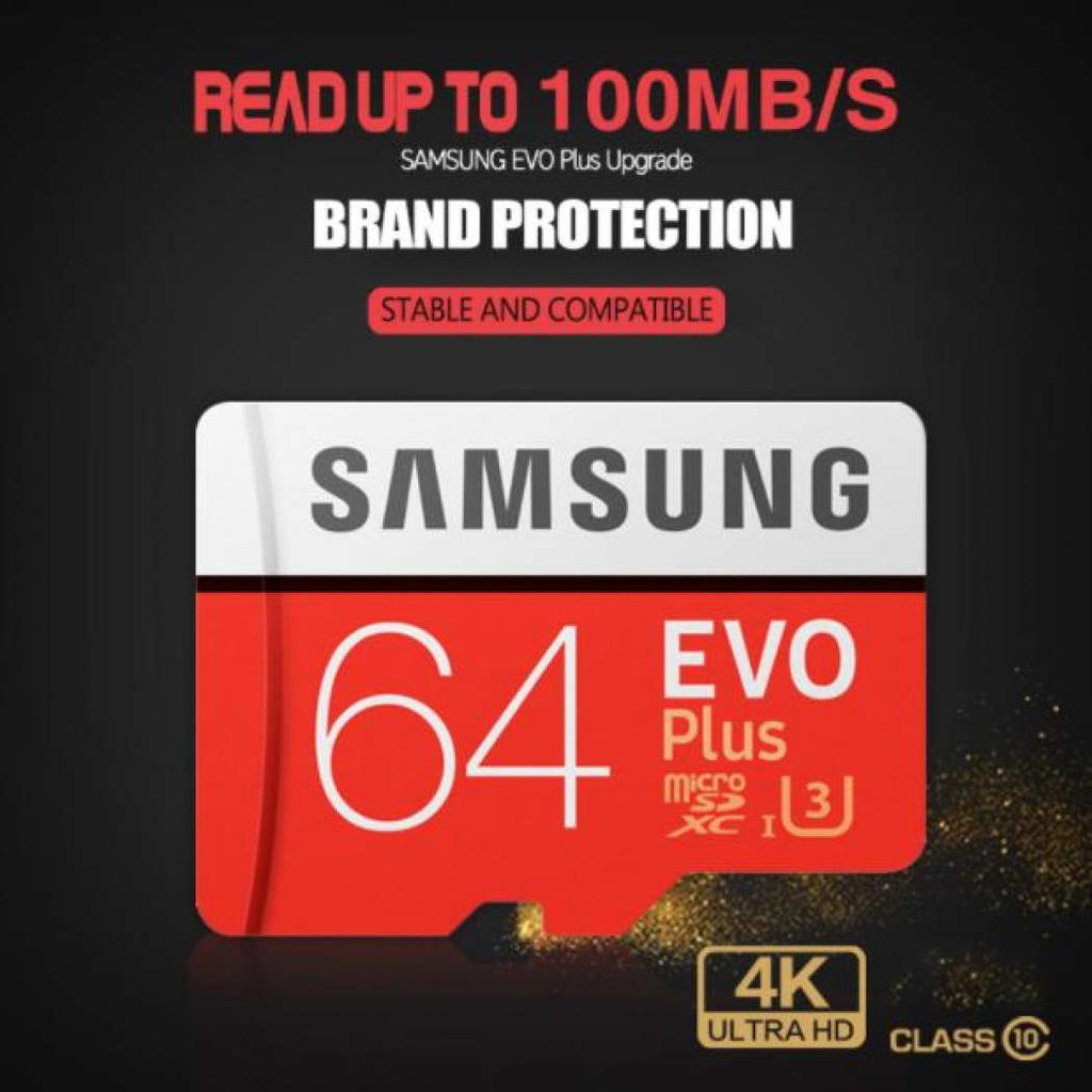 Bộ Chuyển Đổi Microsdxc Samsung Evo Plus 4k U3 64gb Class 10