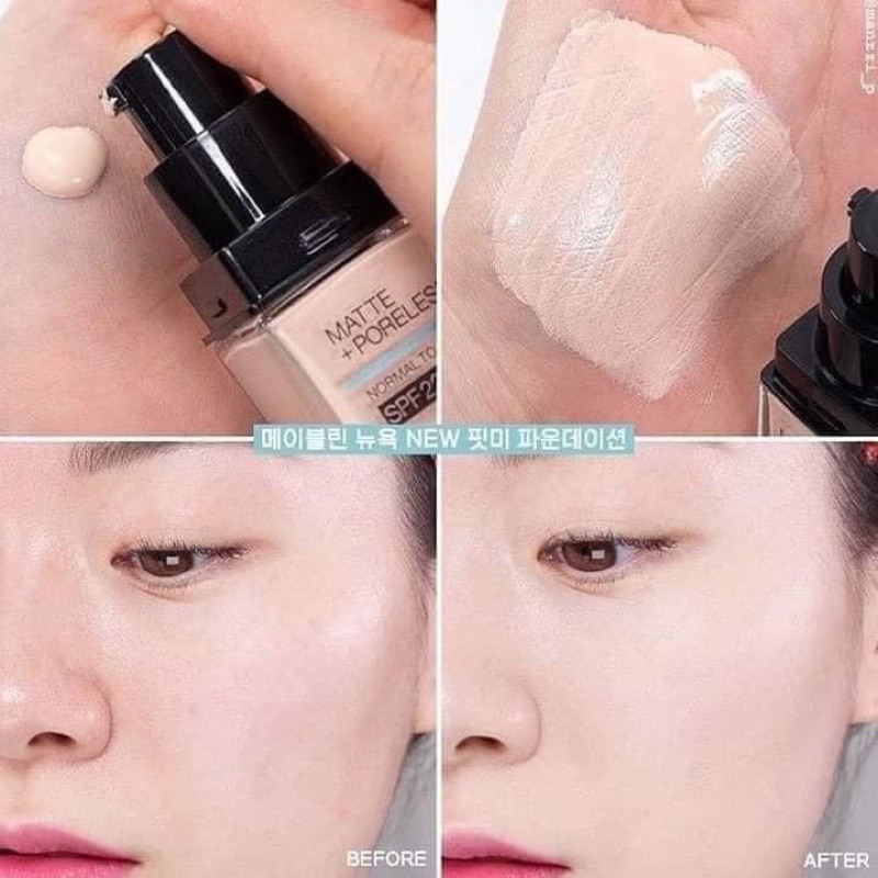 Kem nền Fit Me Matte Poreless Maybelline New York [SIÊU HOT]Tuýp 5ml, độ che phủ cao | BigBuy360 - bigbuy360.vn