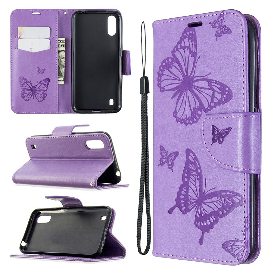 Case for Samsung A01 two butterfly leather phone shell | BigBuy360 - bigbuy360.vn