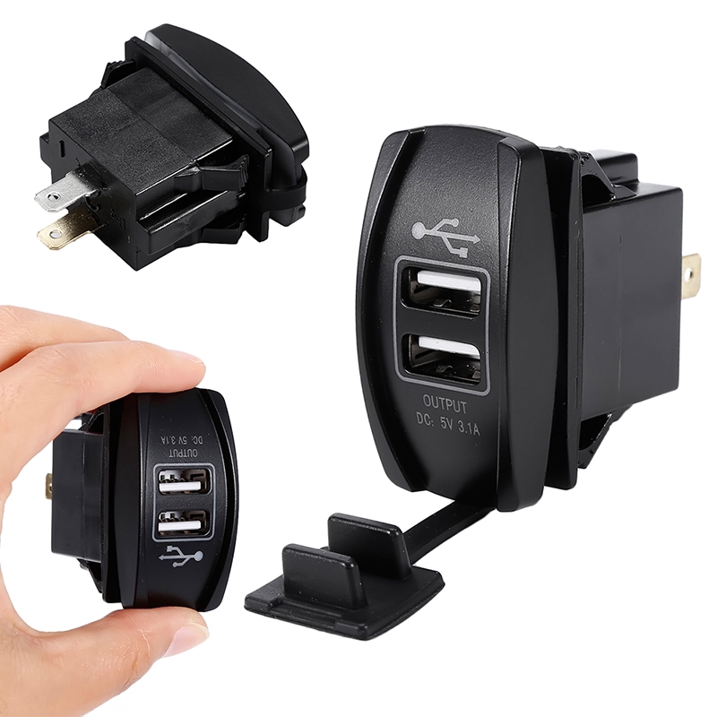 Ổ cắm bật lửa thuốc lá trên ô tô sạc nhanh điện thoại USB kép