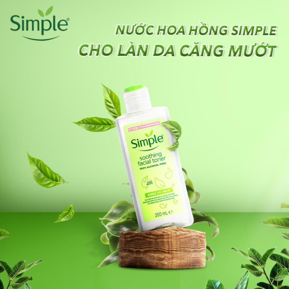 Combo Da Sạch Sâu SIMPLE Nước Tẩy Trang 200ml + Sữa Rửa Mặt 150ml + Toner 200ml_hachungnd18 | BigBuy360 - bigbuy360.vn