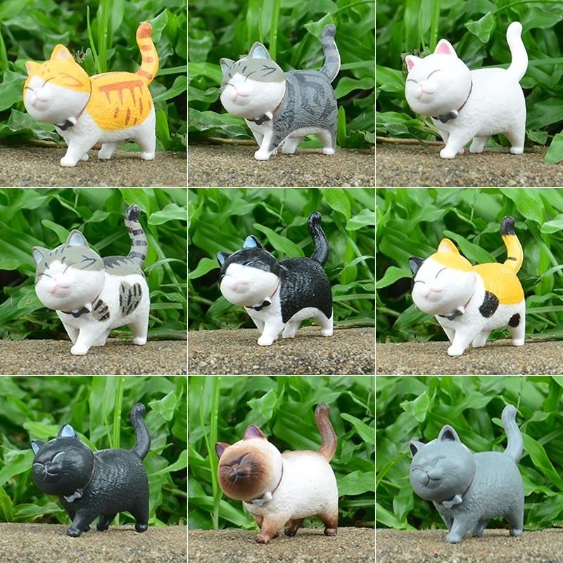 Bé mèo mô hình đáng yêu đi dạo | Tiểu cảnh mèo để bàn mini nhé