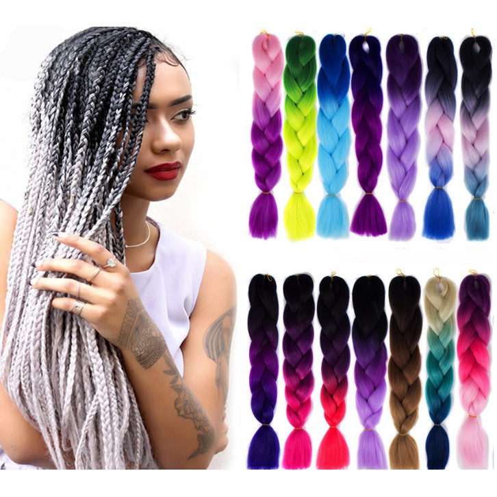 Bím tóc Omber làm Dreadlock, Box braid, tóc nối