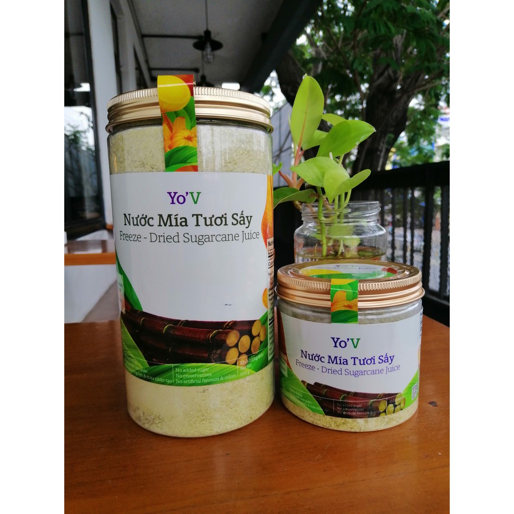 Nước Mía Tươi Sấy Yo'V Vinamit Lon 600g Nước Mía Thật Hương Vị Thật