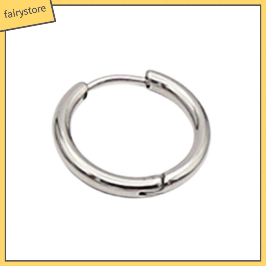 1 Khuyên tai hình tròn thiết kế đơn giản cho nam và nữ