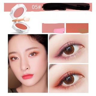 Phấn mắt Maycreate 3 tầng 2 mầu kèm gương vân đá