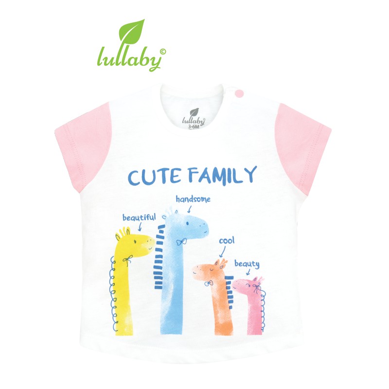 Áo Lullaby Bé gái sắc màu họa tiết dễ thương  cotton 100% size 6m-4y