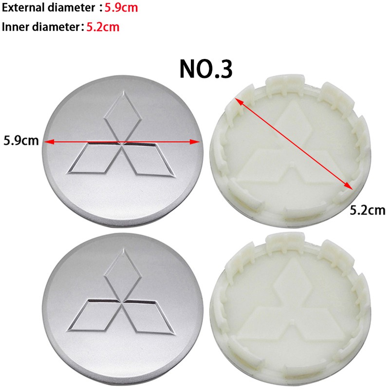 Set 4 nắp chụp mâm bánh xe ô tô chuyên dụng cho MITSUBISHI ASPIRE GRANDIS