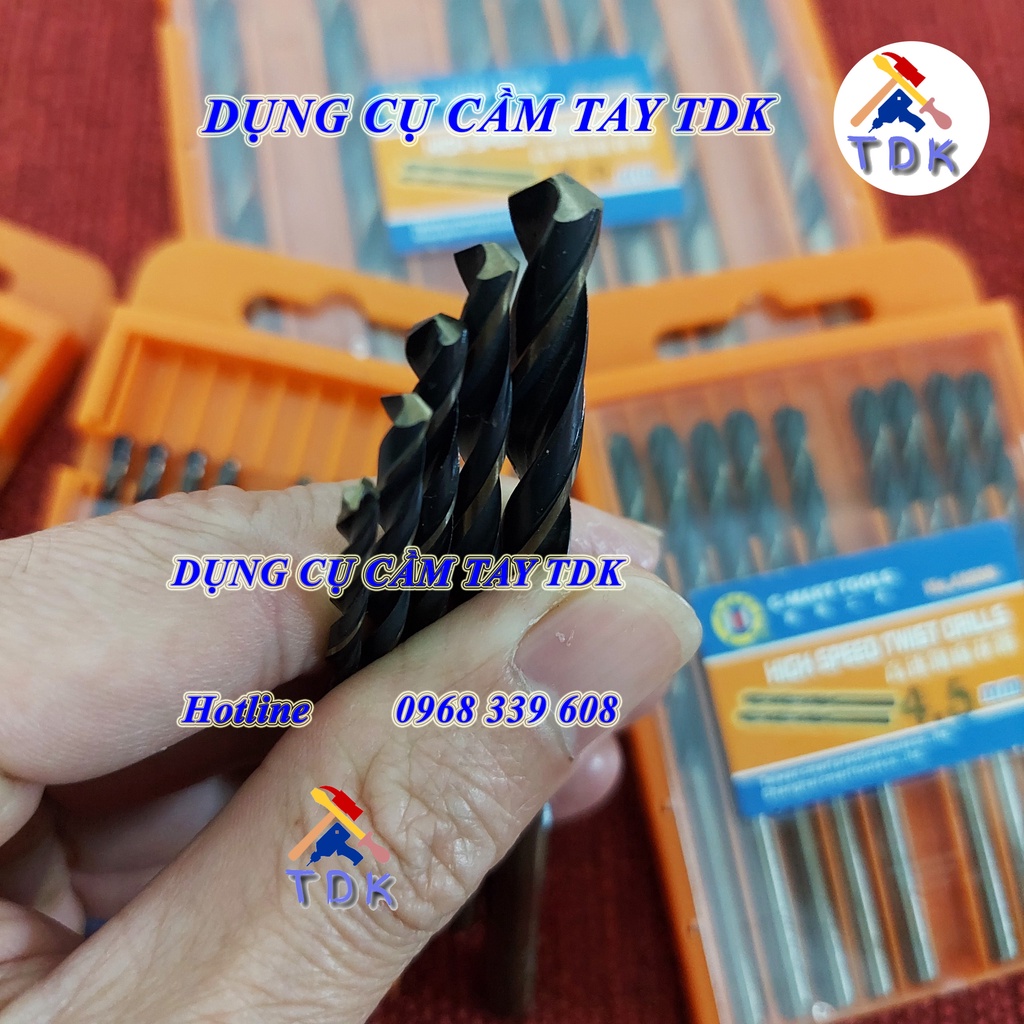 Mũi khoan sắt, mũi khoan inox A0200 1.5mm - 13mm chính hãng CMART