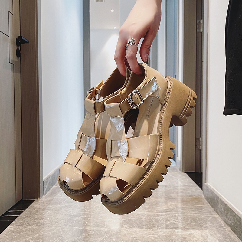 Giày Sandal Đế Dày Đan Lát Rỗng Kiểu Mới Mùa Hè 2022 Kích Thước Nhỏ Cho Nữ323334 Meey