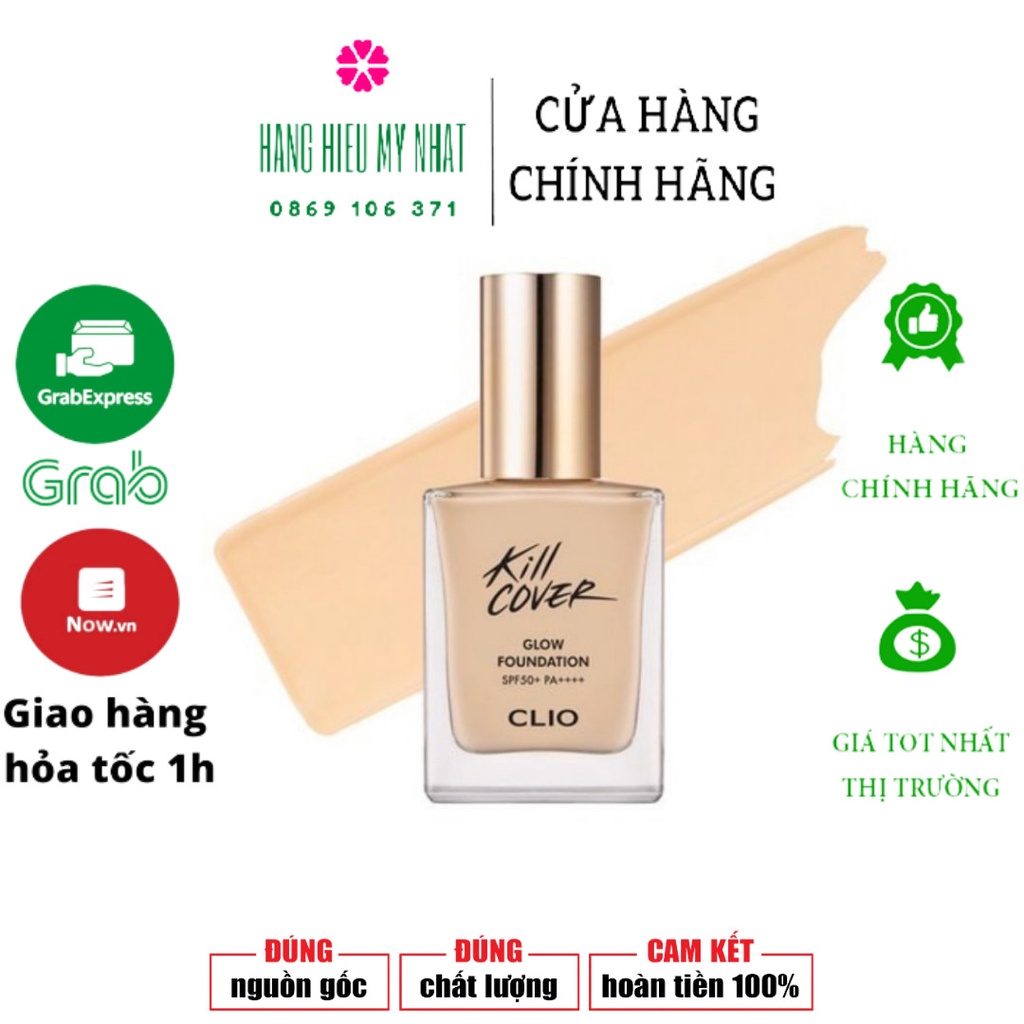 Kem nền Clio Kill Cover Glow Foundation 15g Hàn Quốc