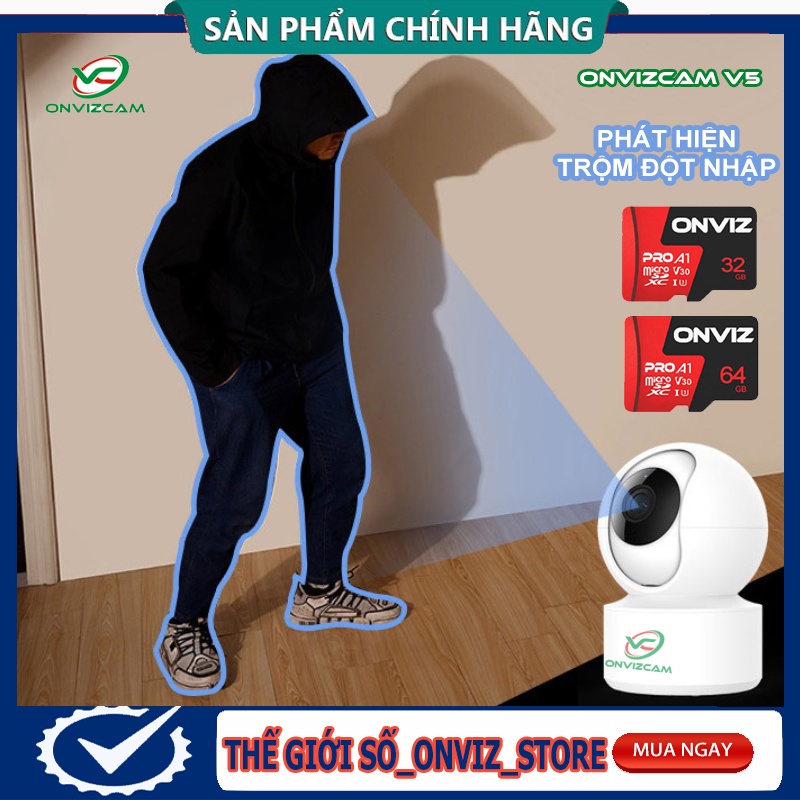 Camera wifi chính hãng ONVIZCAM V5PRO bảo hành 12 tháng nâng cấp của từ yoosee, carecam