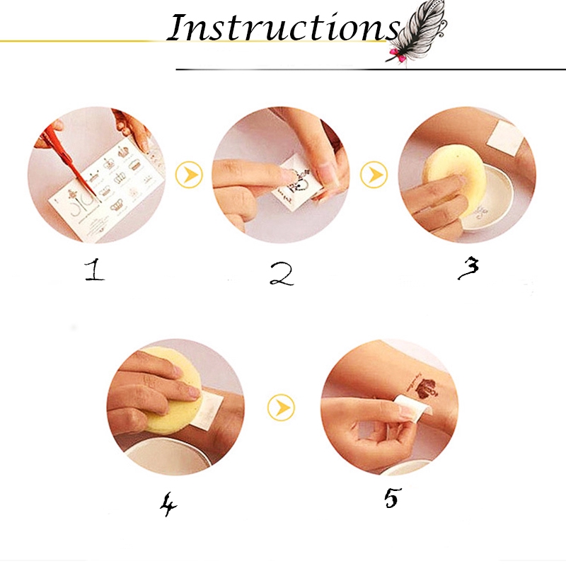 iF YOU Miếng dán hình xăm tạm thời phong cách hoạt hình đáng yêu dễ thương