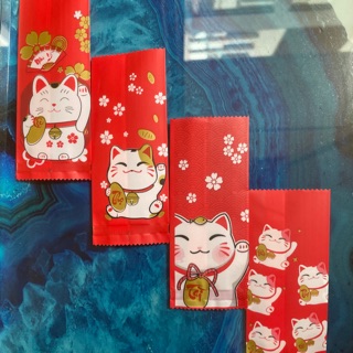 200 túi đựng kẹo 4x9cm mẫu mèo LỘC THỌ TÀI