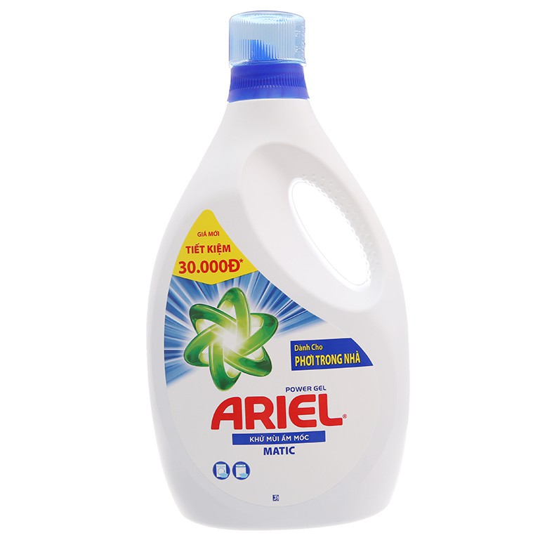 Nước giặt Ariel Matic khử mùi ẩm mốc chai 2.3 lít