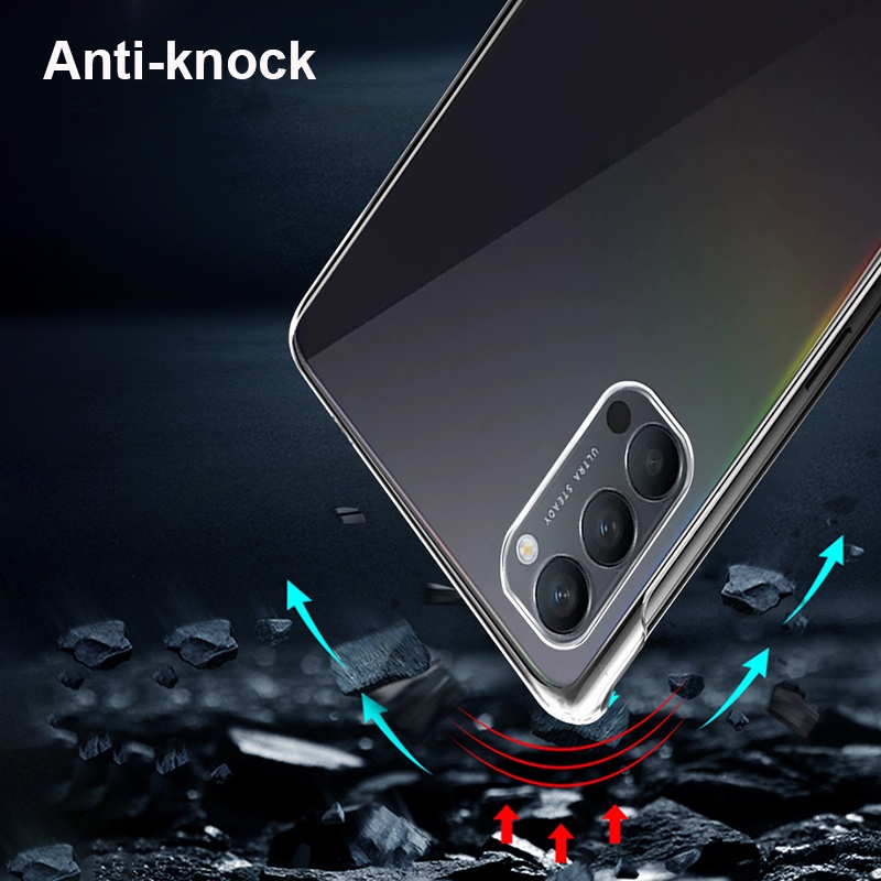Ốp Điện Thoại PC Cứng Trong Suốt Siêu Mỏng Không Viền Chống Rơi Cho OPPO Reno 2 5 6 7 4 Pro K9 A55 A93 A93S K9X A72 R17 A11X