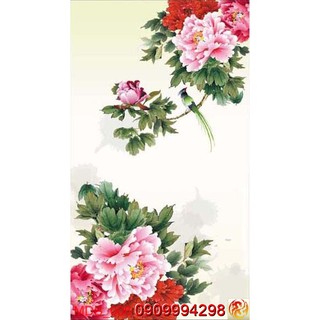 TRANH DÁN TƯỜNG 3D HOA MẪU ĐƠN