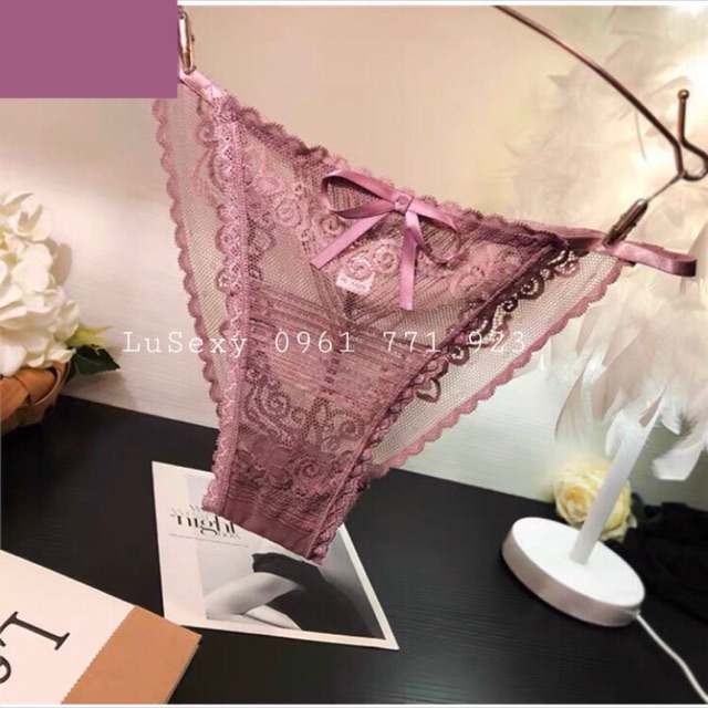 Quần lót nữ cao cấp ren Sexy dây sườn gợi cảm màu đen đỏ trắng hồng - shop đồ lót nam nữ đẹp giá rẻ lusexy | BigBuy360 - bigbuy360.vn