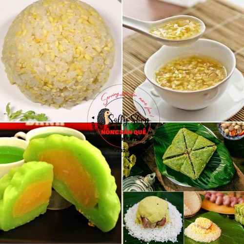 500gr Đậu Xanh Không Vỏ Hữu Cơ SallyFood Đỗ Xanh Vàng Tróc Tách Đãi Vỏ Sạch Nấu Xôi Chè Làm Bánh - Shop Nông Sản Quê