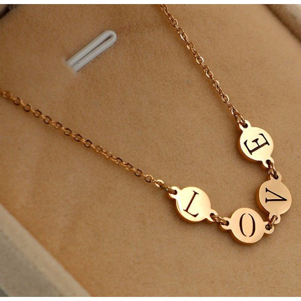 Dây Chuyền Love Titan Ko đen TT 0290