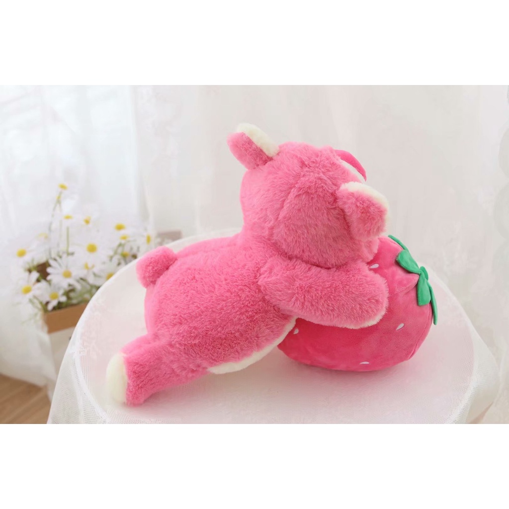 Gấu bông Lotso ôm dâu ( có thơm nhẹ mùi dâu )