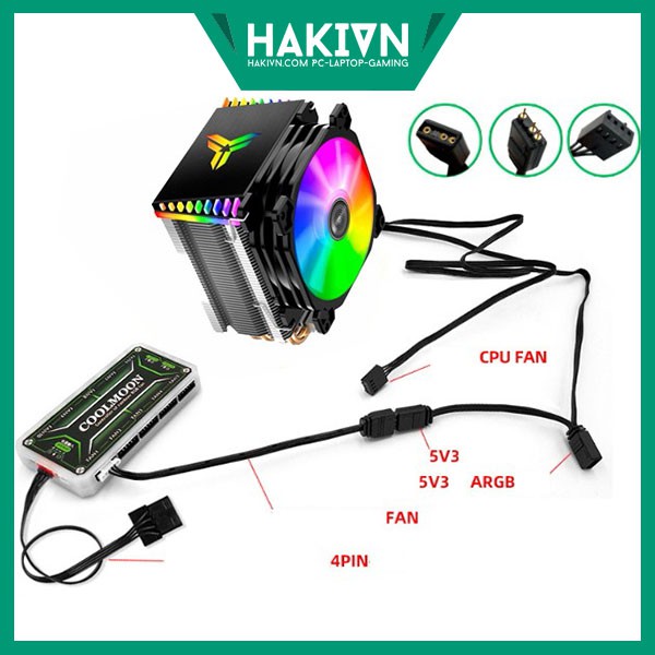 Tản Nhiệt CPU Jonsbo CR1400 Led RGB - Tặng dây đồng bộ Hub Coolmoon