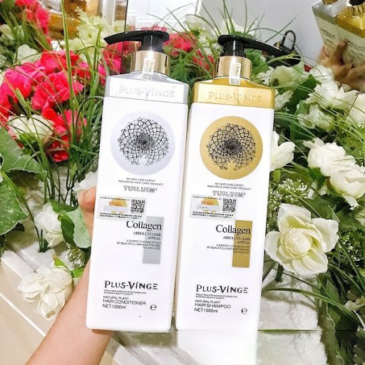 [Hàng Chính Hãng] Cặp Dầu Gội Xả COLLAGEN VINGE PLUS 1000ML Siêu Mềm Mượt,Ngăn Rụng Tóc,Phục Hồi Tóc Hư Tổn | BigBuy360 - bigbuy360.vn