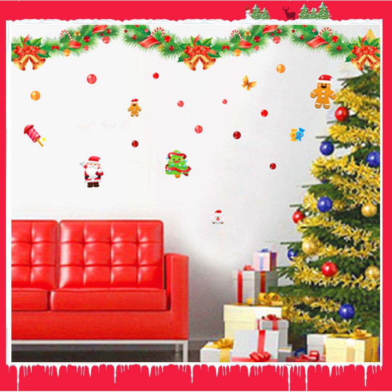 Decal dán tường Decal dán kính Decal SaiGon Decal Trang Trí Giáng Sinh - Christmas - XY8136