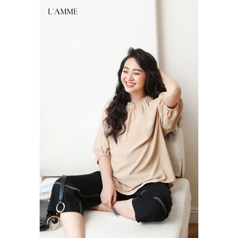 [Mã FATHANG5 giảm 10K đơn 50K] Áo bầu Mia Shirt chất lụa hàn cao cấp phù hợp cho mẹ bầu diện đi làm thiết kế bởi LAMME