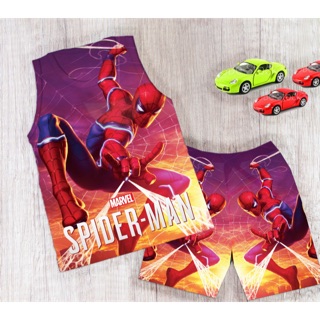 Nhện spiderman đồ bộ sát nách vải thun thái lạnh 10-60kg