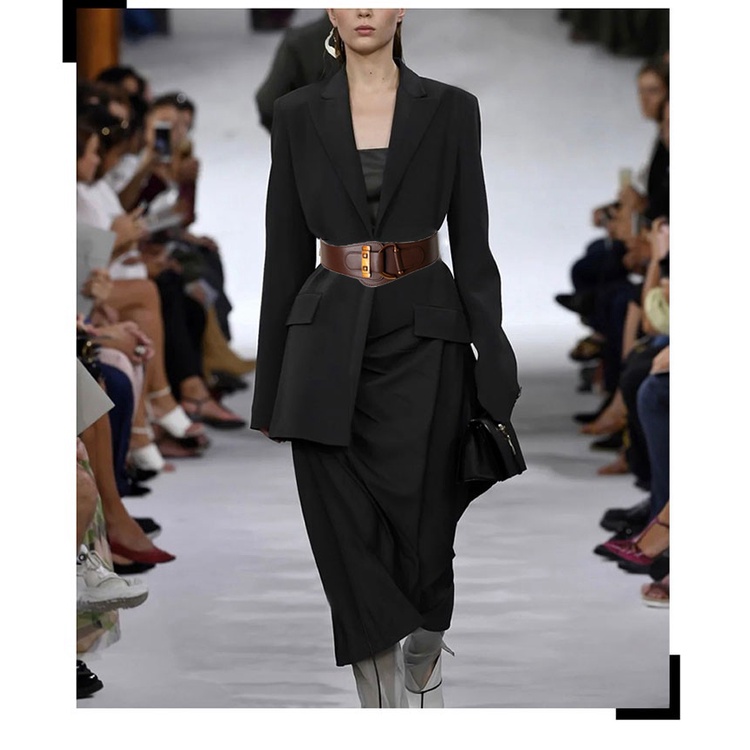 Thắt Lưng Giả Da Bản Rộng Phong Cách Vintage Thời Trang Cho Nữ